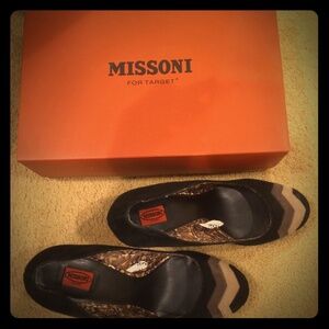 MISSONI for target black suede pump size 9.5 vintage